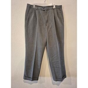 George Men’s Gray Dress Pants Pleated Front Size 38x30 Classic Fit